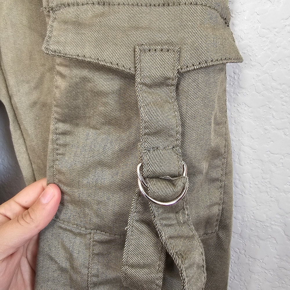 VIP Cargo Pants Women Size 5 27 Olive Green Utility Jogger Ankle - Picture 5 of 6
